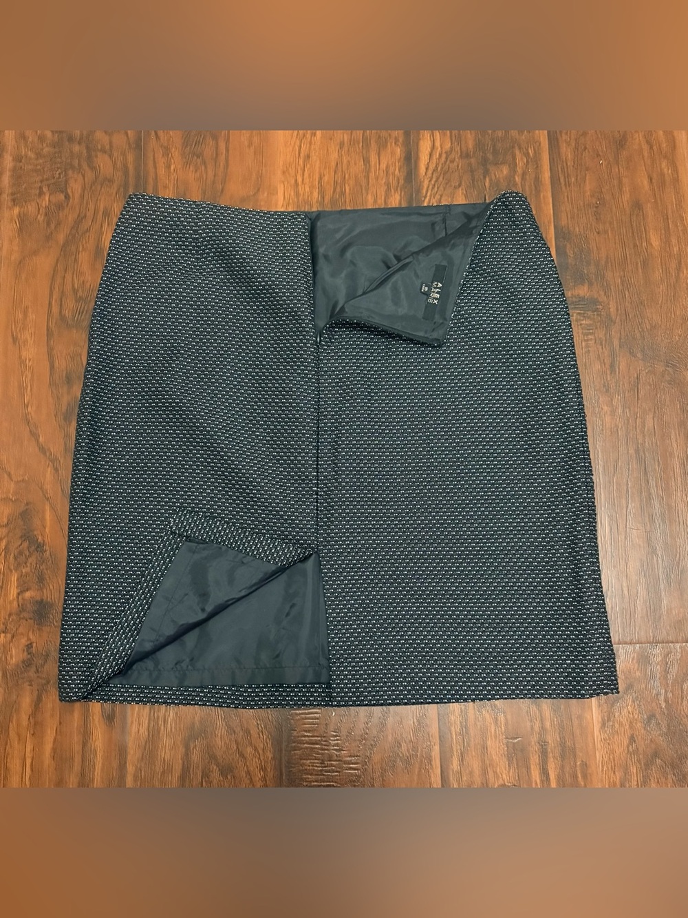 Alex Marie Black White Textured Pencil Skirt Size 16